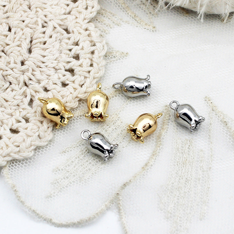 Wholesale 2pcs/pack  Copper Three-dimensional Lily of the Valley DIY  Pendant Accessory